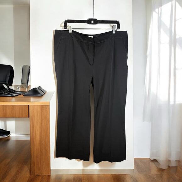 Chico's Size 3.5R Women's 18R Black So Slimming Straight Leg Trouser Dress Pants - Picture 1 of 9